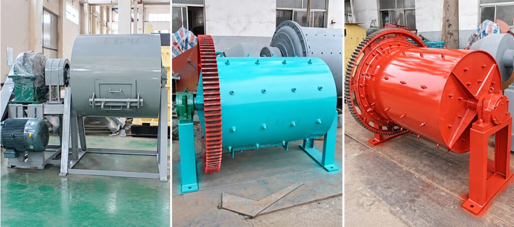 LIPU batch ball mill for wet and dry grinding