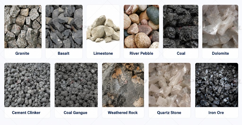 Materials suitable for roll crushers
