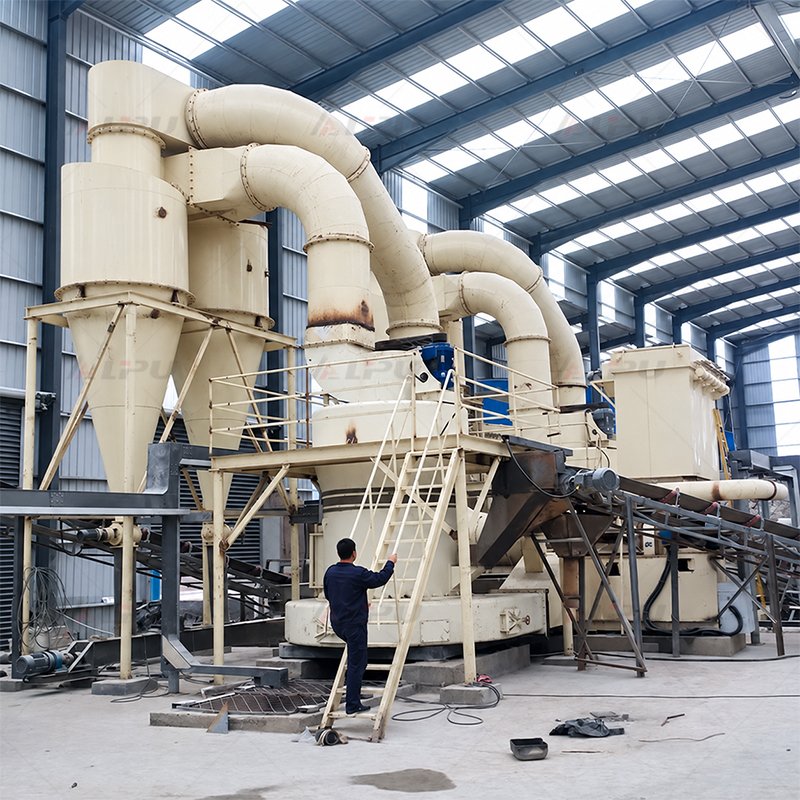 Raymond mill grinding plant customer site
