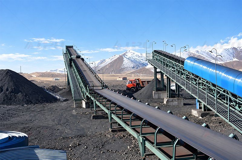 Belt conveyor system for coal handling