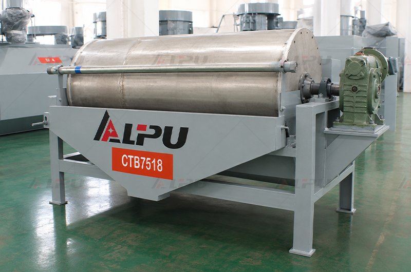 LIPU CTB7518 wet drum magnetic separator for magnetic mineral recovery and iron ore beneficiation