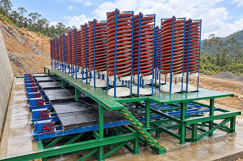 Hard Rock Gold Spiral Chute and Shaking Table Circuit