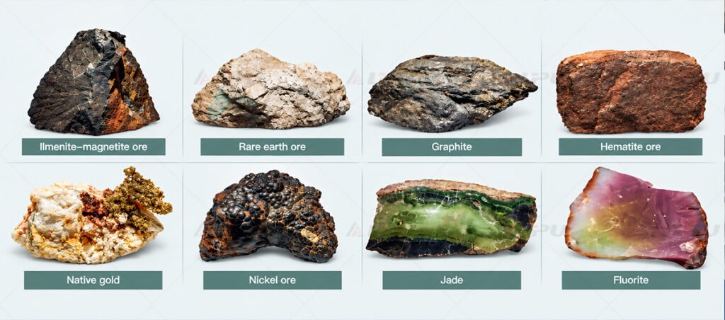 Representative ore samples prepared for metallurgical testwork before mineral processing flowsheet design.